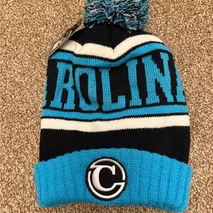Carolina Blue and Black Knit Beanie